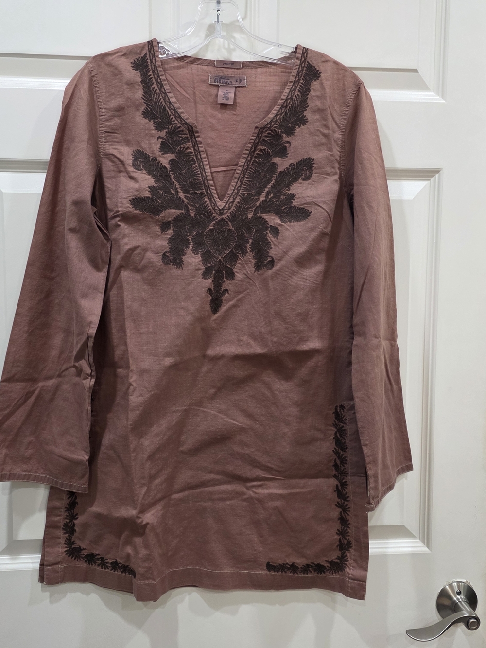 Old Navy Cover-Up with Dark Brown Embroidery